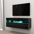 thumbnail image 2 of Ada All High Gloss Modern Wall Mounted Floating TV Stand, Single 39" Width, 2 of 5