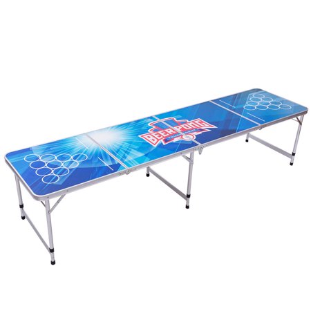 8 Aluminum Portable Folding Beer Pong Table Party Gaming