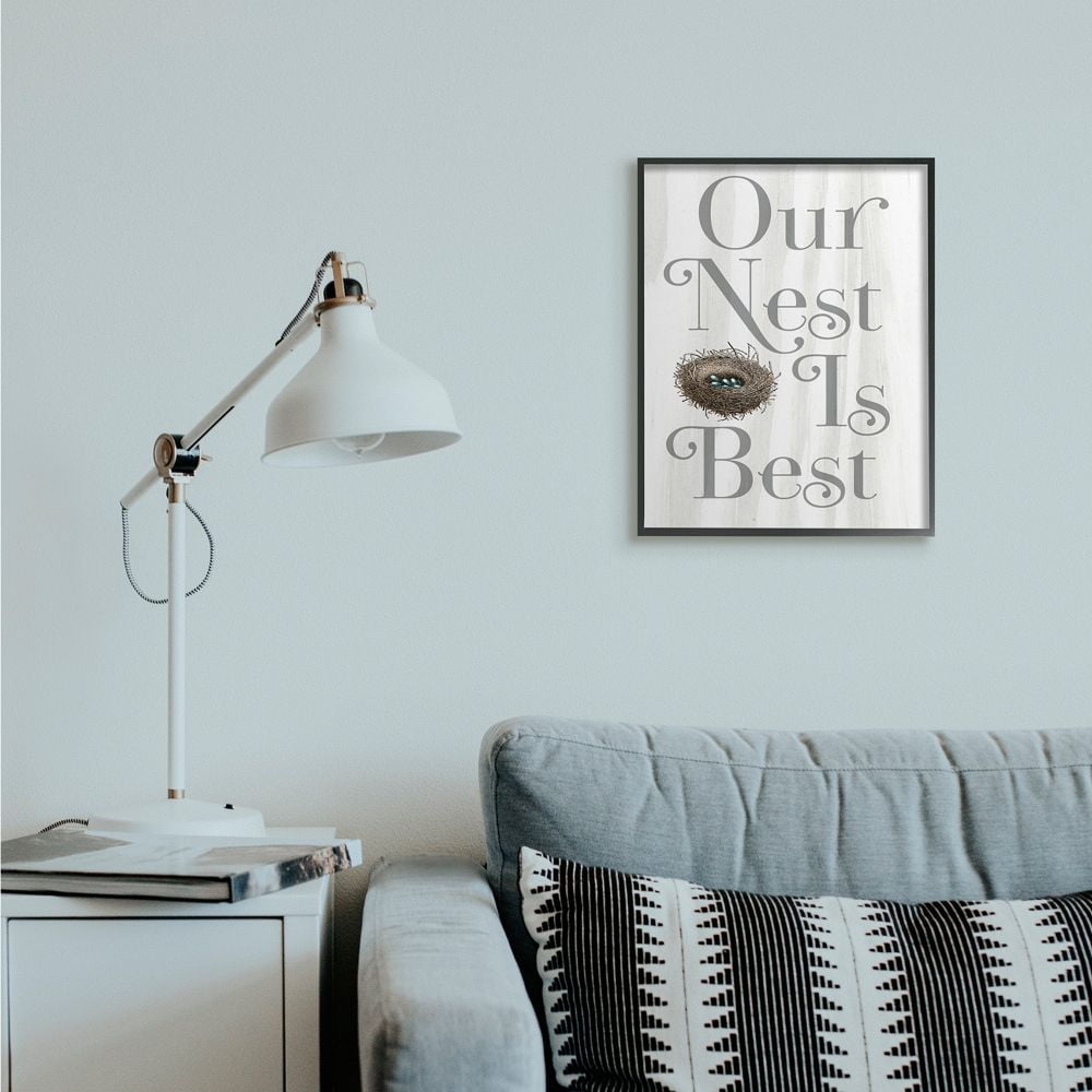 Stupell Industries Our Nest is Best Rustic Nursery Phrase Designed by Daphne Polselli