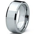 thumbnail image 2 of Metal Masters Mens High-Polish Beveled Edge Tungsten Carbide Ring, 2 of 7