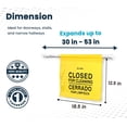 thumbnail image 4 of Alpine Restroom Closed for Cleaning Sign - Commercial Door Barricade Sign, English & Spanish Yellow Safety Hanging Sign for Restroom Maintenance, 4 of 4