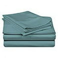 thumbnail image 2 of Traditional Egyptian Cotton 400-Thread Count Solid Deep Pocket Sheet Set, Twin, Teal by Blue Nile Mills, 2 of 2