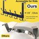 thumbnail image 4 of Over The Door Hook Door Hanger Hook Rack With 5 Tri Hooks For Hanging Coats, Door Towel Rack Towel Hanger Door Coat Hanger Over Door Coat Rack For Bat, 4 of 4