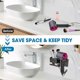 thumbnail image 3 of Soporte de pared para secador de pelo, organizador para baño, de aleación de aluminio, multifuncional, para Dyson Supersonic, color negro moderno., 3 of 5