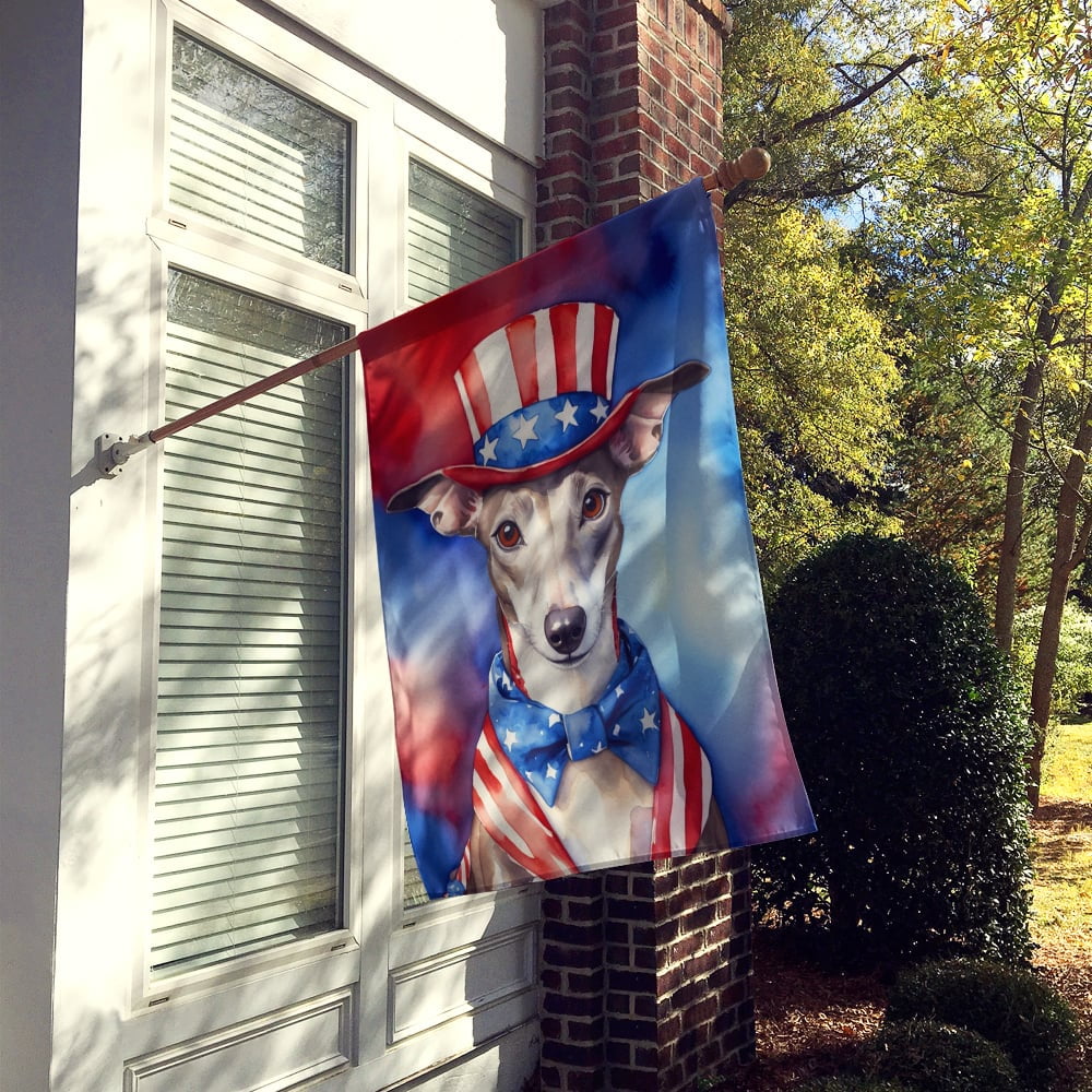 Whippet Patriotic American House Flag 28 in x 40 in