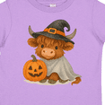 thumbnail image 4 of Inktastic Adorable Halloween Highland Cow with Pumpkin Boys or Girls Toddler T-Shirt, 4 of 5