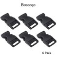 thumbnail image 2 of Quick Side Release Buckles 0.75 inch Wide F Style Single Adjustable Clips Snaps Solid Plastic for Nylon Strap Webbing Survival Paracord Bracelet Pet Collar Fanny Pack Waist Strap Black 6 Pack, 2 of 7