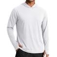 thumbnail image 2 of COOFANDY Men' Long Sleeve Sun Shirts Lightweight Sun Protection Hoodie UPF 50+ Summer Outdoor Hiking Hooded Rash Guard, 2 of 5