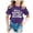 Dark Purple, variant on NinXxx Girls School Season Printed Casual Short Sleeve Tee Mint Green 160.00