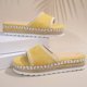 thumbnail image 4 of Zapatos Suaves para las Mujeres Cómodos de Color Sólido Redondo Del Dedo Del Pie Espadrulle Sandalias Planas, Zapatos Negros de Mujer Mulas Transpirables, 4 of 9
