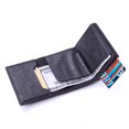 thumbnail image 2 of Estuche antirrobo para tarjetas de crédito Estuche para tarjetas de crédito de aluminio con presión lateral Monedero de cuero de PU, 2 of 5