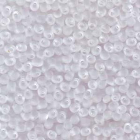 Matte Frost Combs - Crystal Frosted Matte Miyuki 3.4mm Fringe, Loose Seed Beads, Glass Tear Drops 25 Gram