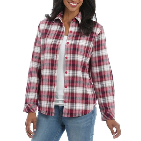 Lee Riders Women's Fleece Lined Flannel Shirt (Best Fitting Flannel Shirts)