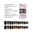 thumbnail image 3 of Puntas de Uñas NikouMX 24 Piezas Postizas con Llama Negras, 3 of 8