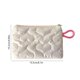 thumbnail image 3 of Cute Quilted Heart Makeup Bag Lightweights Small Cosmetic Pouch Portable Coin Purse Earphone Organizer For Girls Students, 3 of 6