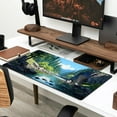 thumbnail image 4 of Cartoon Outdoor Forest Green Desk Mat Cute Gaming Mouse Pad Keyboard Mat Desk Mouse Pad with Non-Slip Rubber Base Seam Edges Mouse Pad for Office Home Decor Laptop Travel Mouse Pad, 31.5 X15.8 in., 4 of 6