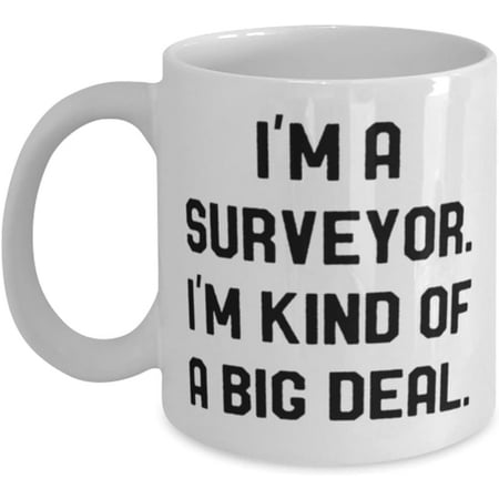 

Novelty Mug Brilliant Surveyor Mug I m a Surveyor. I m kind of a big deal Present For Men Women Cheap Gifts From Friends 11 Oz