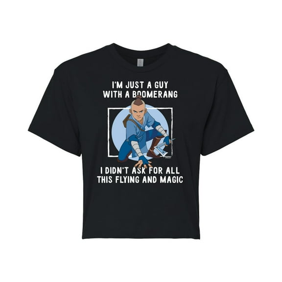 Avatar: The Last Airbender - Boomerang Guy - Juniors Cropped Cotton Blend T-Shirt