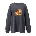 thumbnail image 3 of ICHUANYI Liquidación Moda de mujer Otoño Impreso Blusa suelta de manga larga Cuello redondo Casual Pullover Tops Sweatershirt ICHUANYI WER202308170957, 3 of 3