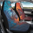 thumbnail image 4 of XYZCANDO Fire & Ice Tiger & Leopard Animal Print Car Front Seat Covers for Woman Thin Car Seat Covers Easy Install Anti-Scratch, for Van SUV Truck, 4 of 9