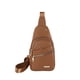 thumbnail image 2 of Bolso bandolera para hombre y mujer | Mochila pequeña impermeable para el pecho con orificio para auriculares | Mochila ligera de 30 x 18 x 8 cm | Bolso bandolera para senderismo, camping, viajes al, 2 of 5