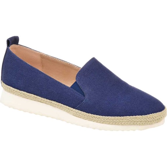 Women's Journee Collection Leela Espadrille Slip On Sneaker Blue Canvas Fabric 7.5 M