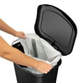 thumbnail image 4 of Glad Kitchen Trash Can w/ Lid, Stainless Pedal & Garbage Bag Rings, 13 Gal, Black, 4 Pack, 4 of 6