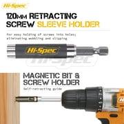 Hi-Spec 44-Piece Durable Metric Impact Drill Bit Set for Metal, Nut Driver & Screw Holder with Case