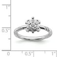 thumbnail image 5 of 925 Sterling Silver Stackable Expressions Diamond Turtle Ring Size: 5; for Adults and Teens; for Women and Men, 5 of 5