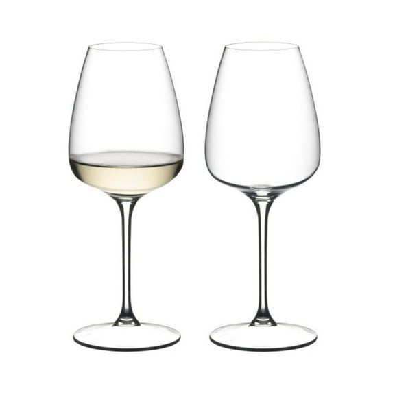 Riedel Grape Flat-Bottom White Wine, Champagne or Spritz Drink Glass (2-Pack)