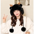 thumbnail image 4 of CoCopeaunts Beanie Hats for Women Winter Hat Beanie Knit Skull Cap Plush Warm Cute Elk Beanies Hat Winter Beanies Hat Christmas Hat, 4 of 7
