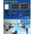 thumbnail image 7 of Gefolly SL-18000W Solar Street Lights Outdoor, Commercial Parking Lot Light Dusk to Dawn IP67 Waterproof 6500K Security Flood Lights Lamp for Yard, Road, Basketball Courts, 7 of 7