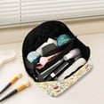 thumbnail image 2 of FORMRS Makeup Bag Travel Cosmetic Organizer for Women Fold Flat Zipper Pouch with Handle, Birds Tea Time, 2 of 8