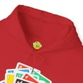 thumbnail image 3 of Card Game Stack Hoodie, Fun Draw 4 Stack Design, Retro Gaming Graphic, 3 of 5
