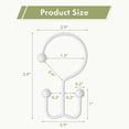 thumbnail image 3 of Bathway White Shower Curtain Hooks, 12PCS Minimalist Simple Double Shower Curtain Rings, Rust-Resistant Metal Shower Hooks Shower Curtain Hangers, Shower Rings for Bathroom Shower Rods Curtains, 3 of 7