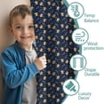 thumbnail image 3 of Blackout Kids Curtains,Dark Blue Christmas Gingerbread Pattern Childrens Insulated Curtains Set Of 2,Bedroom Essentials,Toddler Room Decor 42"x84", 3 of 5