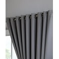 thumbnail image 3 of DecoSource - 2 Wall-to-Wall Blackout Grommet Curtains Panels - 108 Inch Long with Tiebacks - Total Size 216 Inch Wide 108 Each Panel - Solid Thermal Insulated 108" x 108", Light Grey, 3 of 5