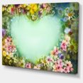thumbnail image 2 of Fleurs Vintage en Forme de Cœur - Grande Oeuvre Florale sur Toile, 2 of 4