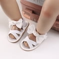 thumbnail image 5 of Linfrsh Sandals for Baby&Toddlers Comfort Soft Breathable Sole Kids Shoes Sandals for Toddler Girls(White,12-18 Months), 5 of 6