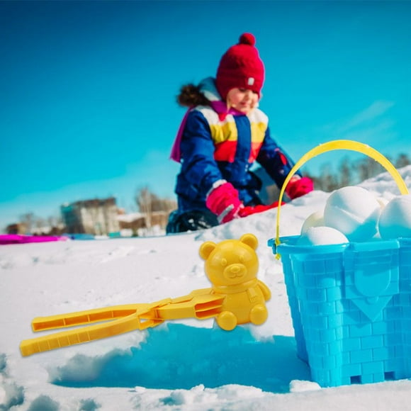 Creativo oso en apariencia de nieve, arena, arcilla, , de nieve con , herramienta de nieve para , ejercicio de invierno, playa, Amarillo Yotijar Clip de la fabricante de bolas de nieve