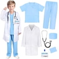 thumbnail image 1 of Disfraz de médico para niños, con estetoscopio, caja de regalo, 1 of 7