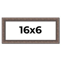 16x6 Frame Silver Real Wood Picture Frame Width 1.25 Inches | Interior Frame Depth 0.5 Inches |