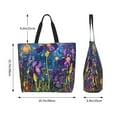 thumbnail image 5 of Cauagu Cosmic Purple Irises Print Women Large Capacity Tote Bag - Casual Shoulder Bag Fashion Handbag Shopping Bag Daily Bag Hobo Bags for Travel Work and Shopping, 5 of 8