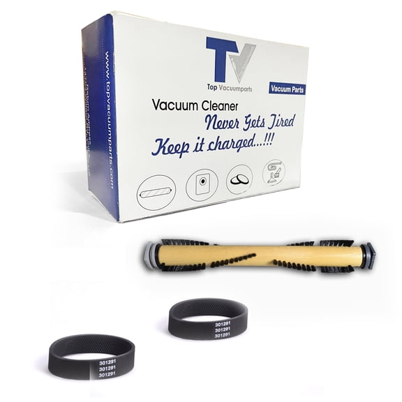 Replacement Part For TVP Generation 3 & 4 Vacuum Cleaner Original Roller Brush With 2pk In Side Tred Belts, Fits all Generation series models G3, G4, G5, G6, G7, Ultimate G, and Diamond Edition