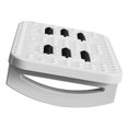 thumbnail image 4 of Abbracc Repose-Pieds de Bureau Réglable 180 Degrés 35x25x11.5cm Double Rangée Rouleaux de Massage Blanc, 4 of 9