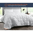 thumbnail image 2 of SGI Microfiber Comforter Set Oversized Queen Size White Pinch 3 Piece, 2 of 5