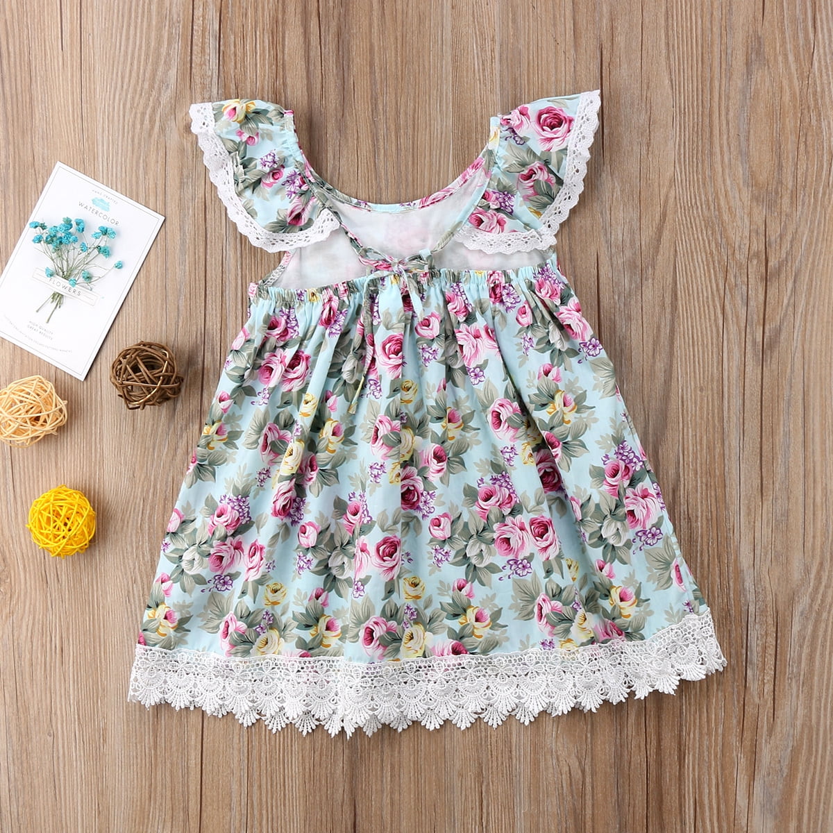 Toddler Baby Girl Kids Summer Backless Party Lace Princess Tassel Dress Clothes 