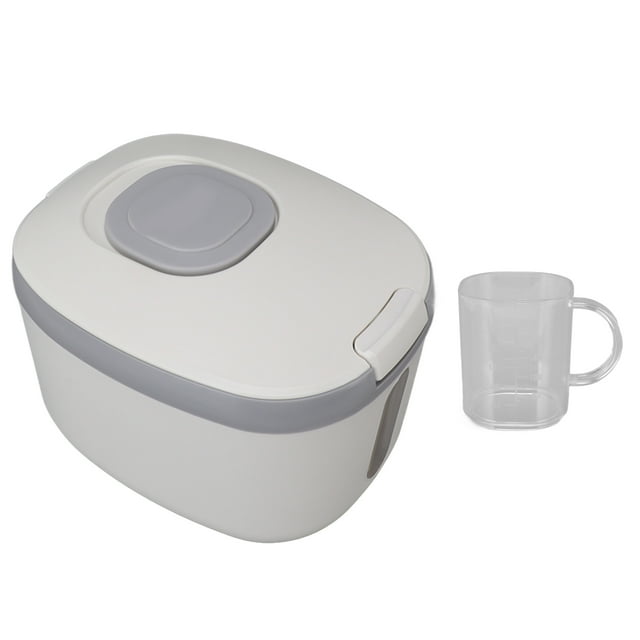 Rice Container, Rice Container Bug Proof Odorless Airtight Rice Box with Clear Window for Grains Sugar Flour
