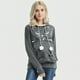 thumbnail image 2 of Gibobby Sudaderas con cremallera para mujer Sudaderas de otoño e invierno para mujer, suéter holgado de lana con capucha para mascotas, sudaderas con bolsa grande para perros y gatos （Gris， XL), 2 of 5