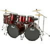 Pearl Forum 8-Piece Double-Bass Drum Set Red Wine